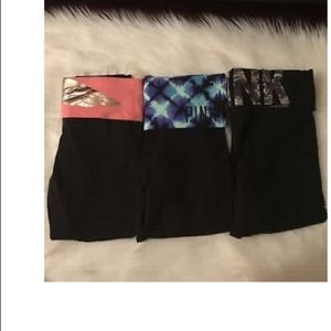 3 pairs of yoga pants skinny